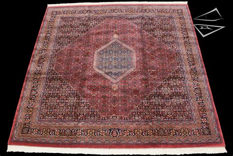A room or building equipped with one or having four equal sides and four right angles or forming a right angle; 10x10 Bidjar Design Square Rug - Large Rugs & Carpets