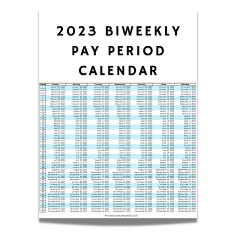 2023 Biweekly Payroll Calendar Printable Pdf Poster Etsy Images And