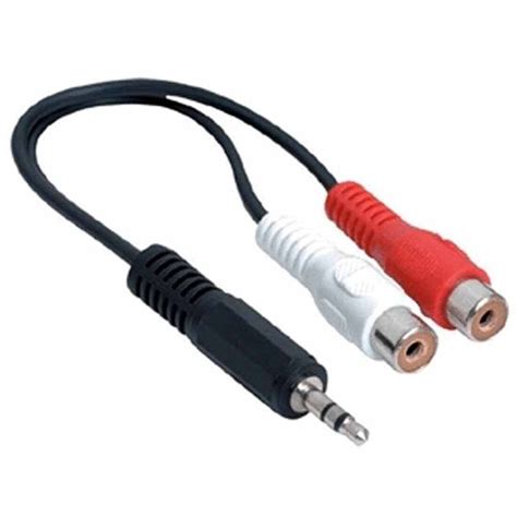35mm Stereo Male Plug To Dual 2 Rca Female Jack Audio Adapter Y Cable