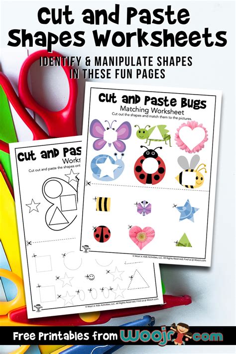 Cut And Paste Shape Sorting Worksheets