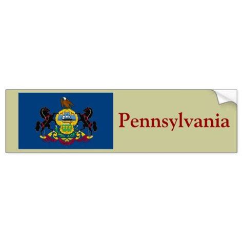 Pennsylvania State Flag Bumper Sticker Bumper Stickers