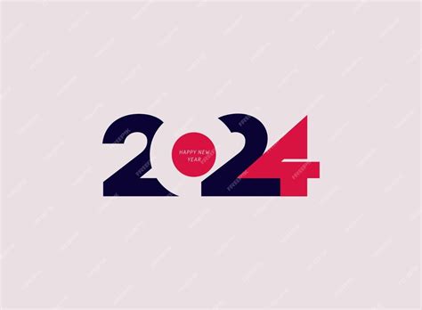 2024 Happy New Year Logo Design 2024 Modèle De Conception De Numéro De