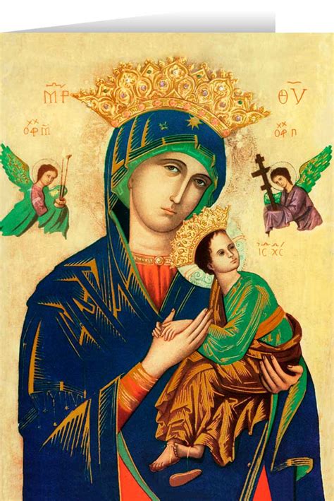 Our Lady Of Perpetual Help Blank Inside Greeting Card
