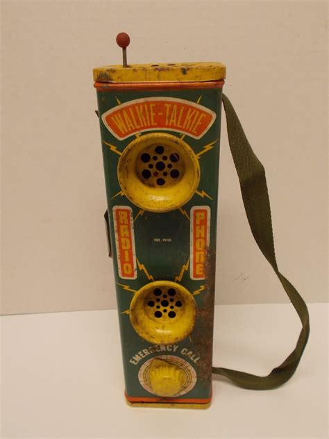 See more ideas about walkie talkie, vintage, citizen band. Vintage 1940s Toy Walkie Talkie Radio Phone Tudor Metal ...