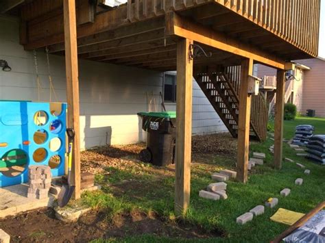 The Hotdish Mom Under Deck Landscaping And Fenced Kids Play Area