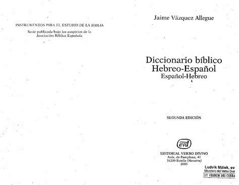 PDF 179294900 Vasquez Allegue Jaime Diccionario Biblico Hebreo