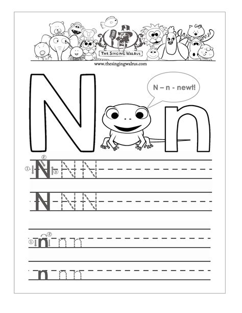 letter n worksheets for kindergarten letter n worksheets  Letter n