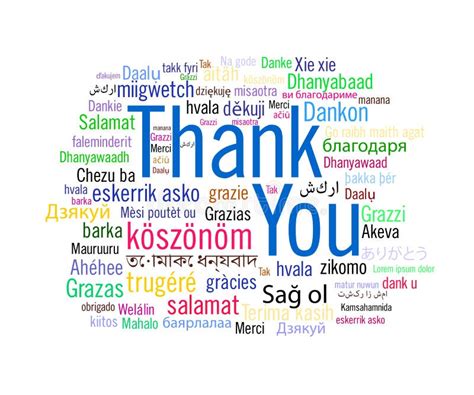 Thank You Collage In 50 Languages Stock Vector Illustration Of