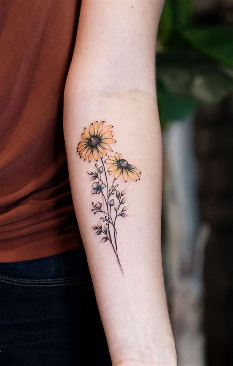For instance, henna tattoos placed on the palms have been said to allow the person to be able to receive and offer blessings. illustrative sunflower tattoo © tattoo artist Golden Iron ...