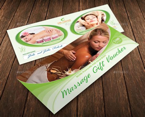 Salon and spa gift certificates printable massage therapist. Massage and Spa Center Gift Voucher 24 by 21min | GraphicRiver