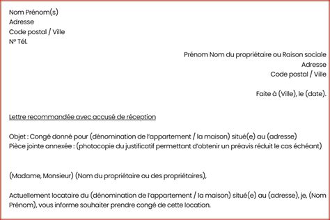 Modele Lettre De Resiliation Bail Locatif Lettre De R Vrogue Co