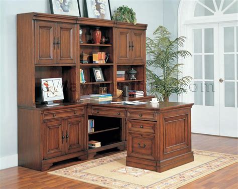 Aspenhome Warm Cherry Executive Modular Home Office Furniture Set