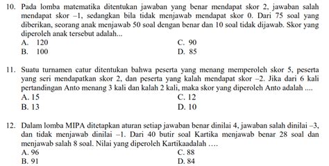 Contoh Psikotes Matematika Dasar Homecare