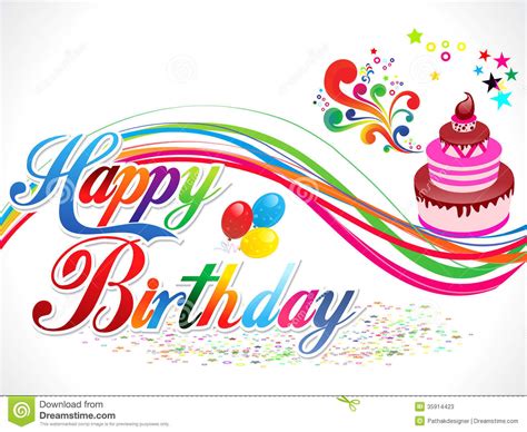 13 Vector Abstract Birthday Images Happy Birthday Wish Free Vector
