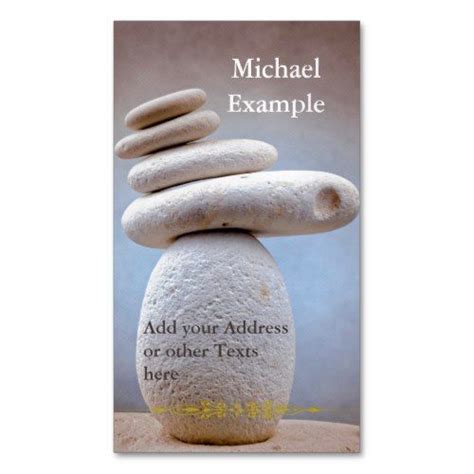 This business card design guide lays out the basics and more. Balancing Stones Square + your text & ideas Magnetic Business Card | Zazzle.com | Magnetic ...