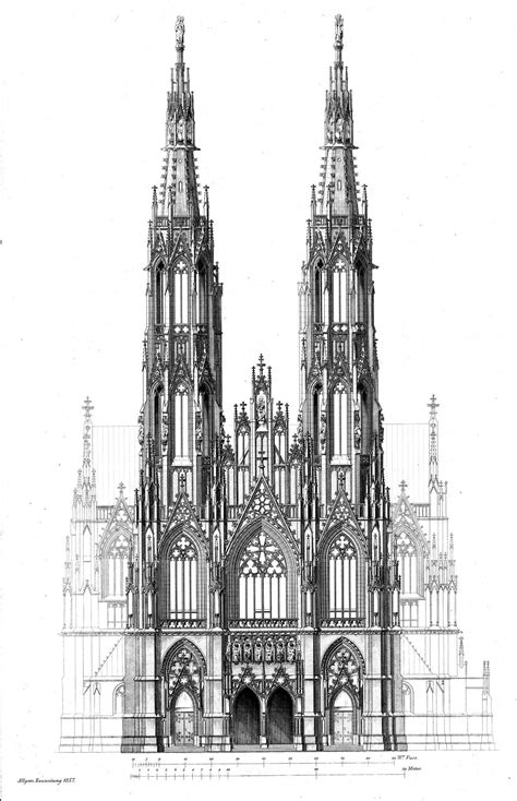 Design For The Votivkirche Vienna Cathedral Architecture