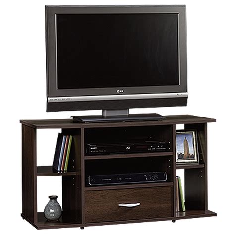 Do you see a large, solid piece of furniture that. Adjustable Shelf Casual Panel TV Stand in Cinnamon Cherry ...