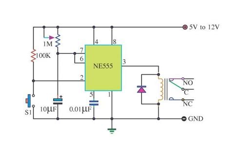 Simple 555 Timer Circuit Diagram