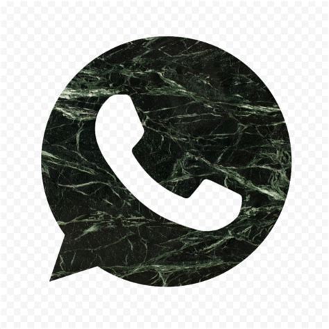 Available for download in png, svg and as a font. HD Dark Green Marble Aesthetic Wa Whatsapp Logo Icon PNG ...
