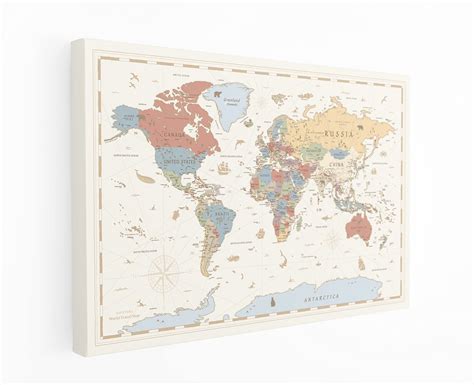 Buy Hipsters Push Pin World Travel Wall Art For Travel Tracking