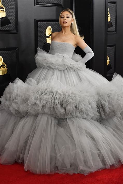 Ariana Grandes Dress At The 2020 Grammy Awards Popsugar Fashion
