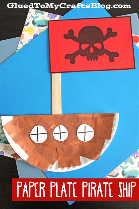 Paper Plate Pirate Ship Craft Idea