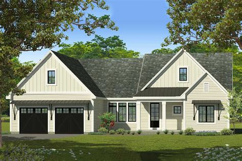 One story plans with photos. 3-Bed One-Story House Plan with Vaulted Great Room ...