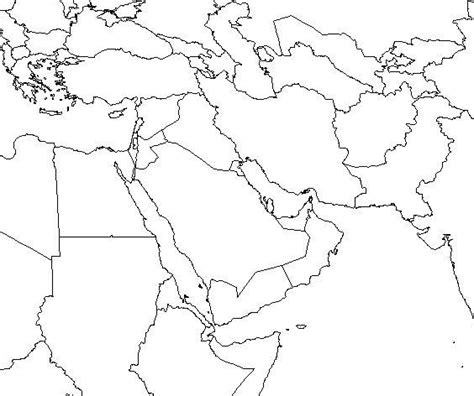 Blank World Maps Middle East