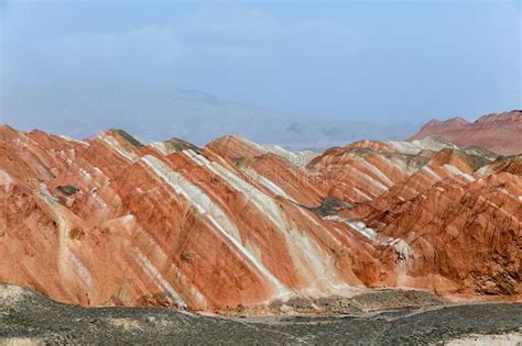 Rainbow Mountains In Asian Geopark At China Stock Image
