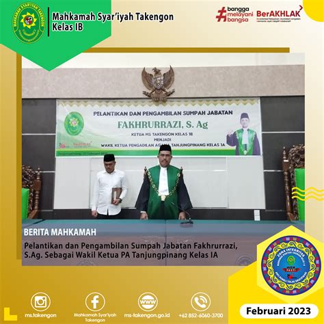 "Ucapan Selamat" Atas Pelantikan dan Pengambilan Sumpah Jabatan