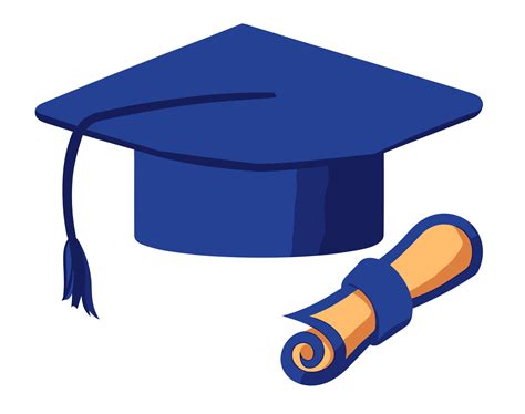 Graduation Hat And Diploma Clip Art Isolated On Transparent Background
