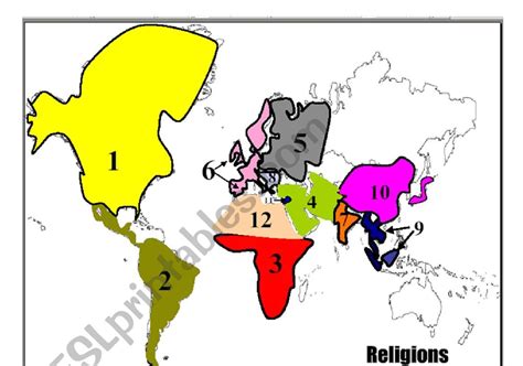 English Worksheets World Religions