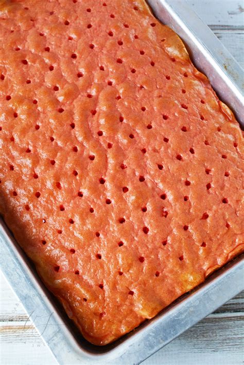 Incredibly Easy Strawberry Jello Poke Cake Recipe