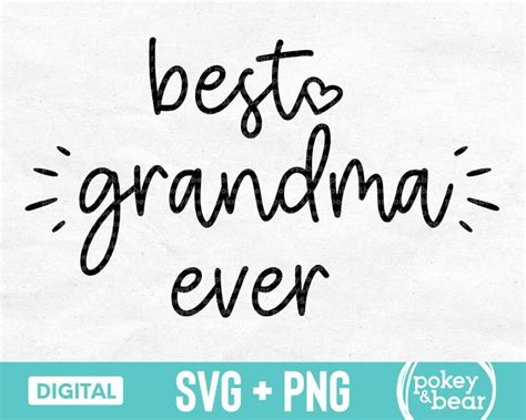 Best Grandma Ever Svg Grandma Svg Grandma Heart Svg Grandma Etsy