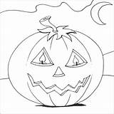 Coloring Pumpkin Drawing Printable Forget Supplies Don sketch template