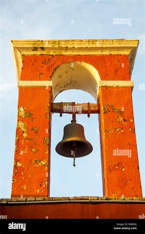 Detail Close Up Red Bell Tower Fort Frederik At Frederiksted St Croix