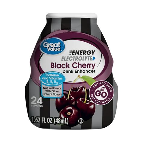 Great Value Energy Electrolyte Drink Enhancer Black Cherry 162 Fl Oz