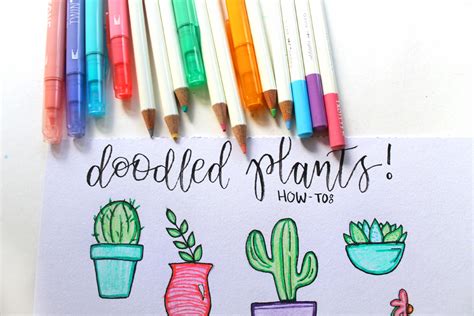 How To Doodle 6 Plants To Draw Tombow Usa Blog