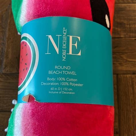 Noble Exellance Accessories Nwt Noble Excellence Round Beach Towel