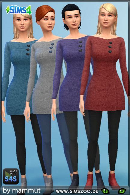 Blackys Sims 4 Zoo Knit Outfit By Mammut • Sims 4 Downloads