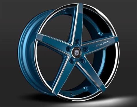 Custom Blue And Chrome Finish Wheel Rims Camaro