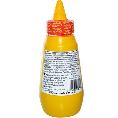 Eden Foods Organic Yellow Mustard 9 Oz 255 G IHerb