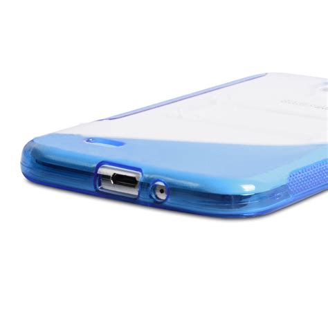 Blue Samsung Galaxy S4 Silicone Gel Stand Case Mobile