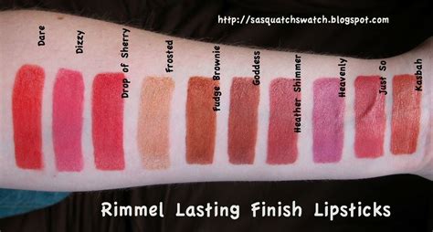 Rimmel Lasting Finish Lipsticks Swatch Best Drugstore Lipstick
