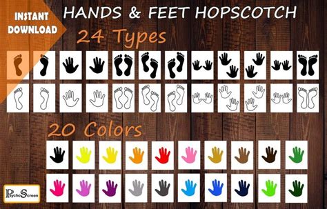 Hands And Feet Sensory Path Hopscotch For Preschooler Etsy Hopscotch