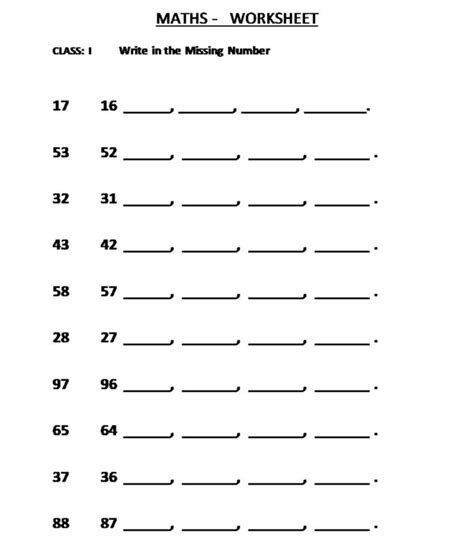 6 Best Images Of Fill In Number Line Worksheet Number