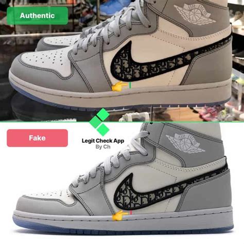 How To Spot Fake Air Jordan 1 Retro High Dior Real Vs Fake Aj1 Dior