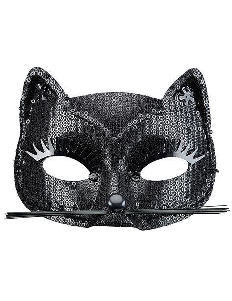 Antifaz Gato Lentejuelas Negras Adulto Máscarasy Disfraces Originales