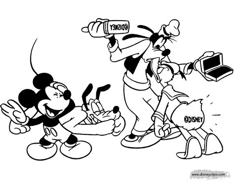 These summer coloring pages free to print show the activities that people do during the summers. Mickey Mouse & Friends Coloring Pages (5) | Disneyclips.com