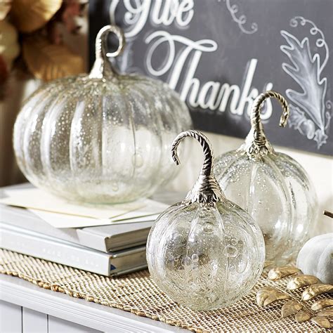 Clear Glass Pumpkins | Glass pumpkins, Glass pumpkin centerpiece, Fall